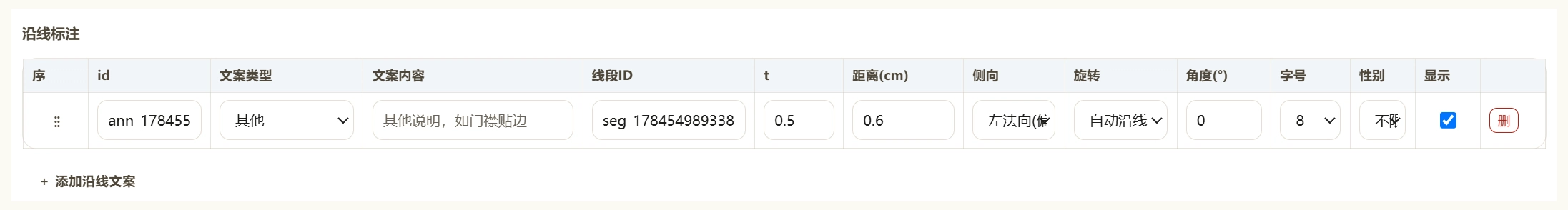 沿线标注：对折缝合与对称裁剪